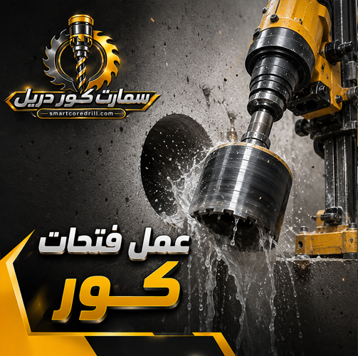 عمل فتحات كور