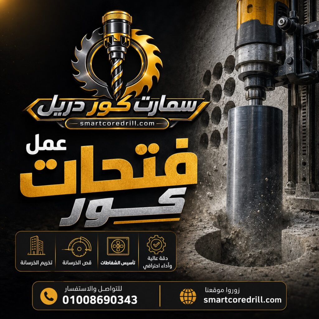 عمل فتحات كور في الخرسانة
